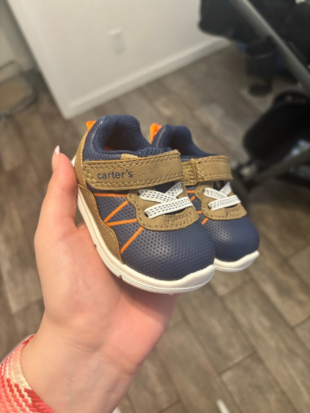 carter's Navy, Tan & Orange Toddler Sneakers